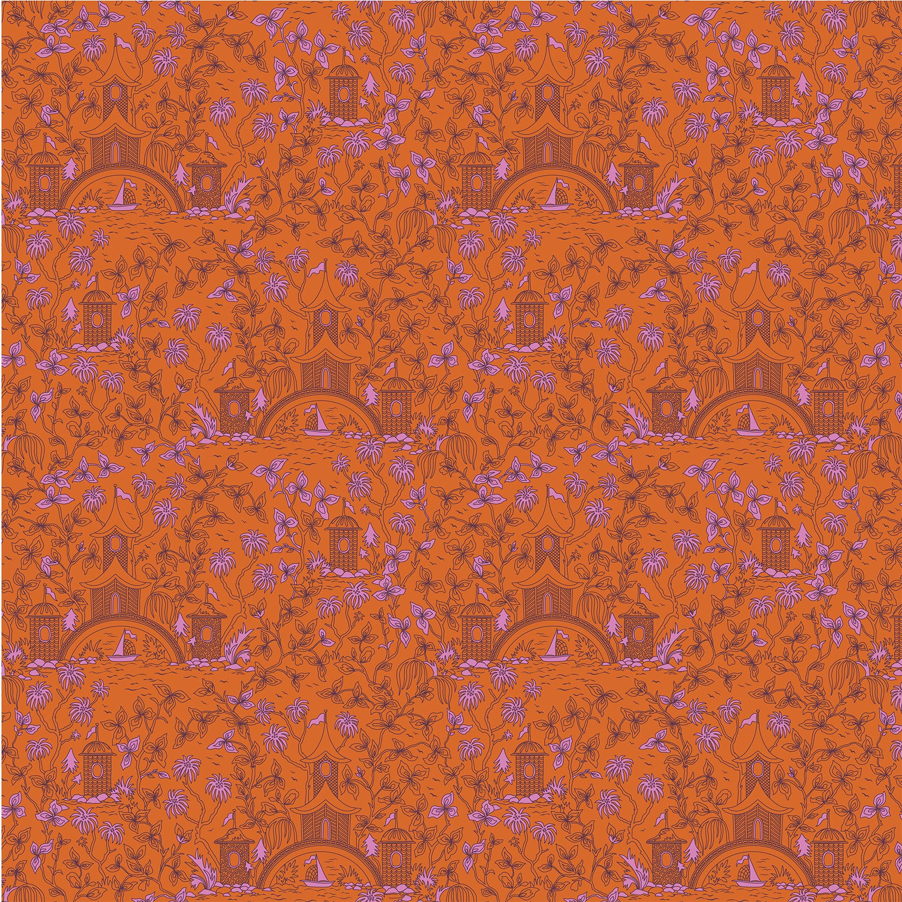Kindred Sketches by Kathy Doughty - Red/Yellow/Multi image 5