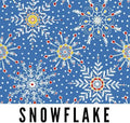 Splash Fabric - Snowflake, cotton vinyl, one yard cut image 0