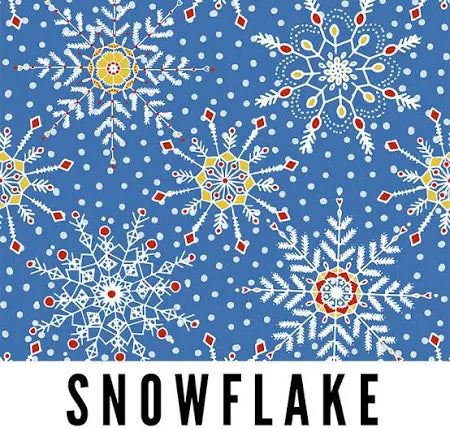 Splash Fabric - Snowflake, cotton vinyl, one yard cut image 0