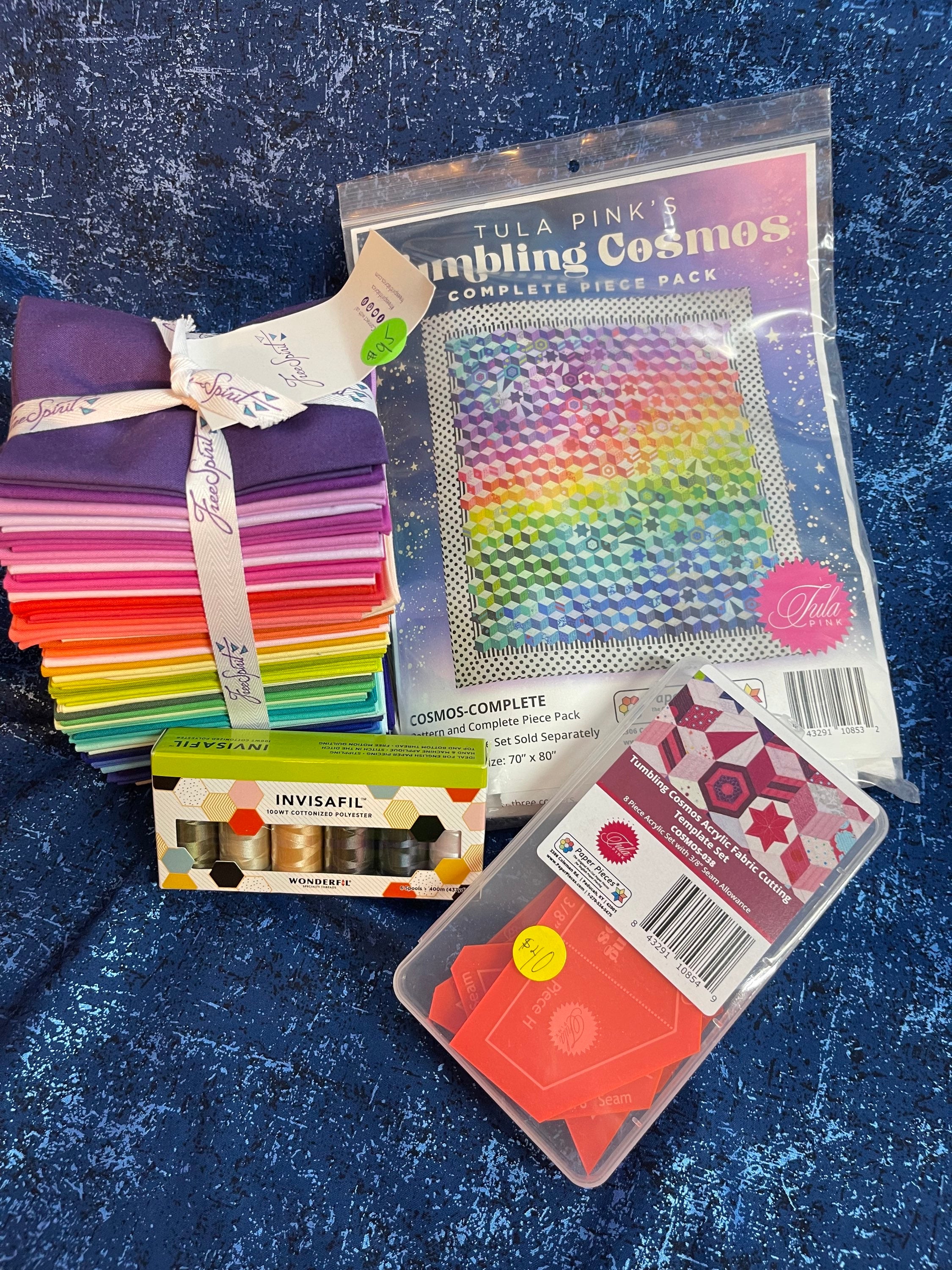 Tumbling Cosmos Kit English Paper Piece | Tula Pink | FreeSpirit image 2
