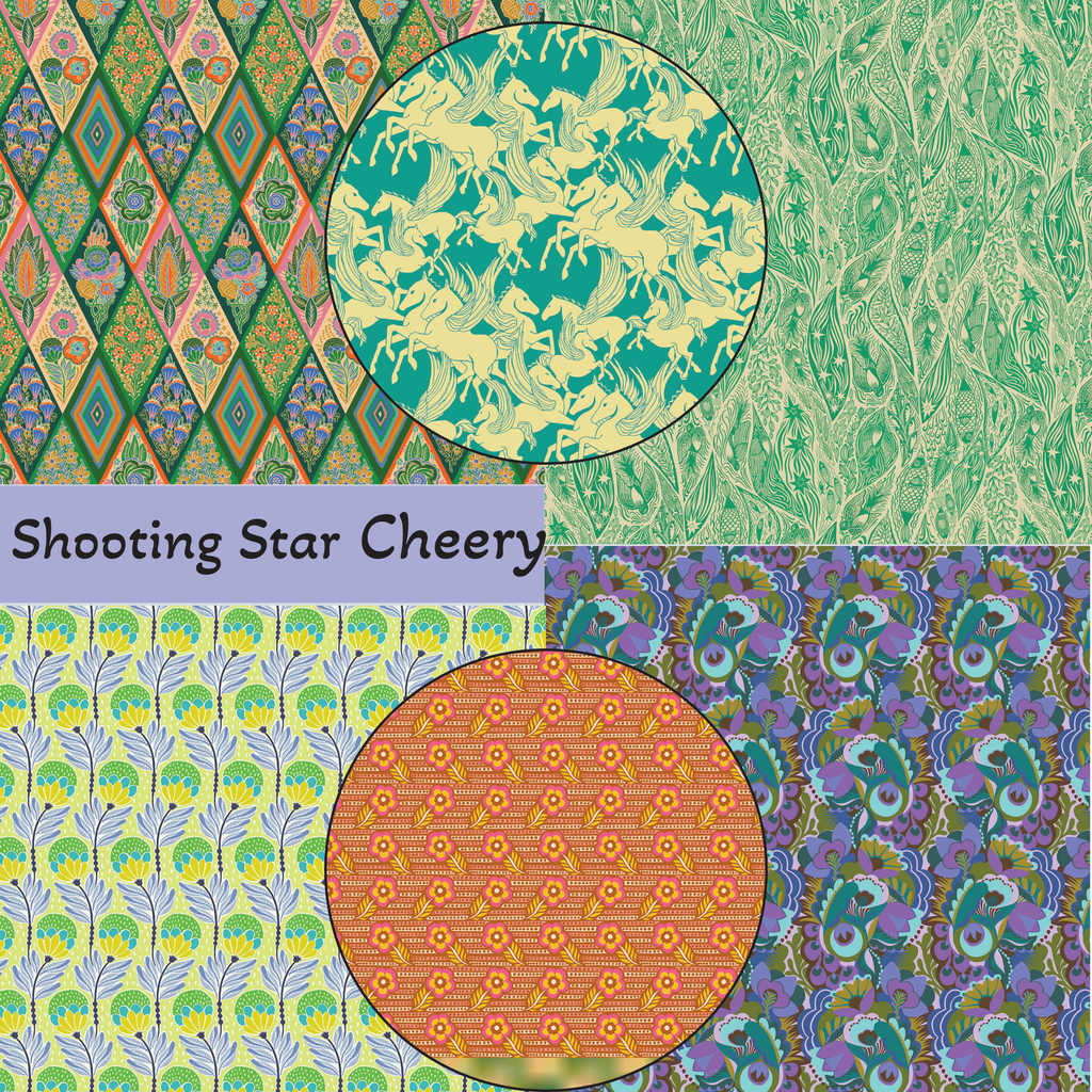 Shooting Stars | Cheery | Anna Maria Textiles | Northcott image 0