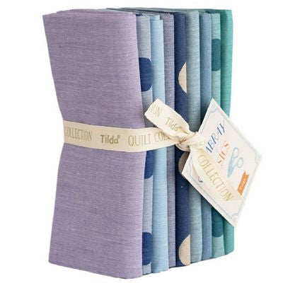 Seasonal Chambray FQB 9pc 20x22in Summer Blues, Tilda image 0