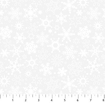 Basically Black + White 2023 By Patrick Lose - White on white, quilting cotton image 0