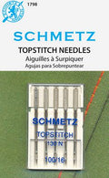 Schmetz Topstitch Sewing Machine needles,  5pk sz16/100, 10pkg/box  image 0
