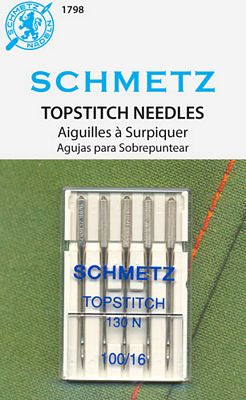 Schmetz Topstitch Sewing Machine needles,  5pk sz16/100, 10pkg/box  image 0