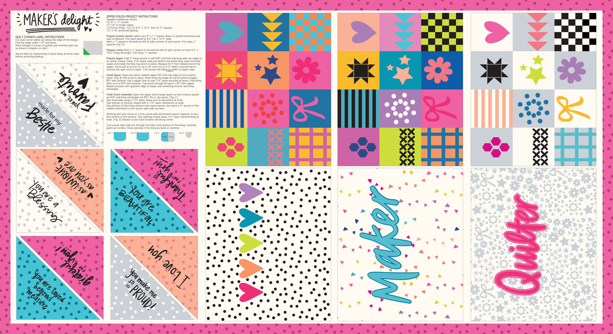Markers Mark Pouch Panel | Chrissy Lux | Moda