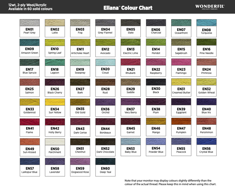 Ellana™ - 12wt Wool Thread | EN01 -EN35 | Wonderfil image 10