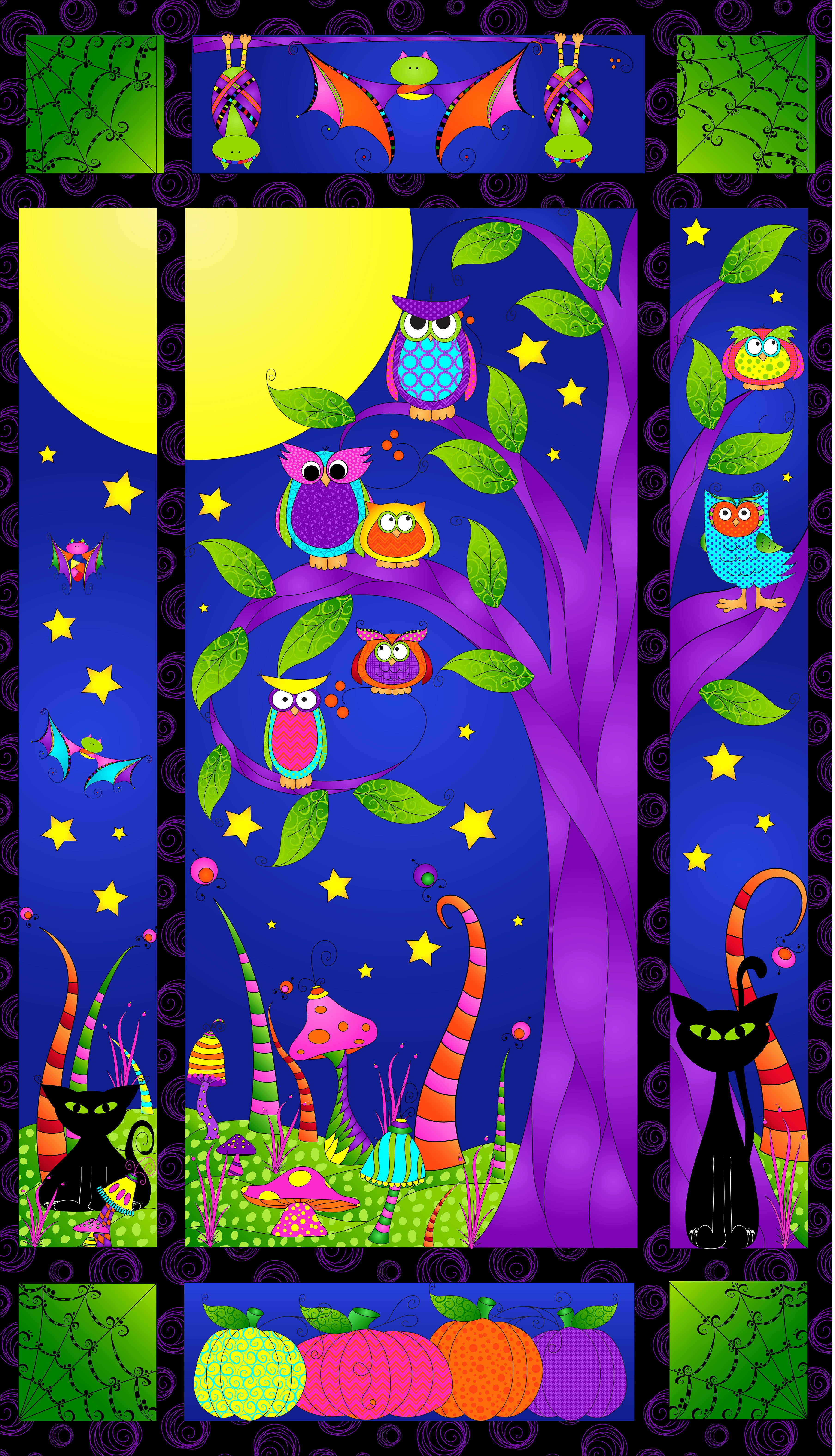 Happy Owl-O-Ween Panel | Sue Marsh| RJR Fabrics