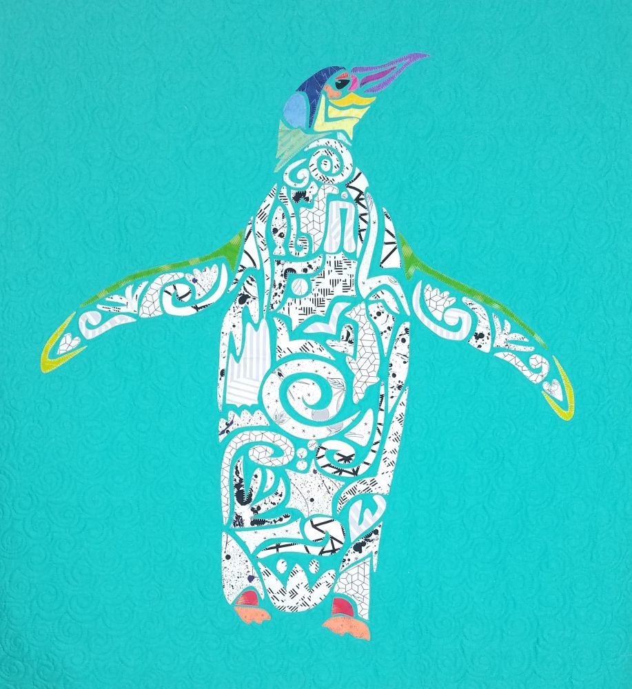 Picasso Penguin Kit by Laser Cuts, fusible Cotton Appliqué , Quilting image 0