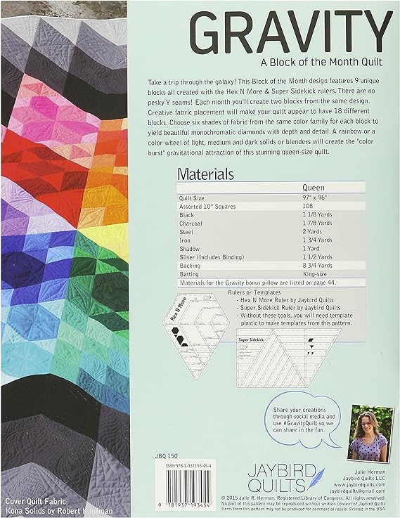 Gravity | Jaybird Quilts Pattern | Stonehenge Fabric | KTGRAV24-10|Northcott image 1