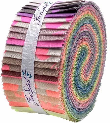 Tula Pink Free Spirit 2 1/2" Design Roll - Neon True Colors image 0