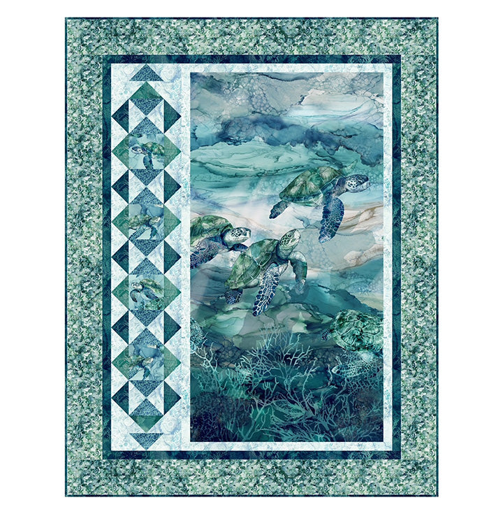 Sea Breeze, DebEdwards, Mel Samra, NorthCott Fabrics, Alcohol Ink Cotton,DP27095 image 4