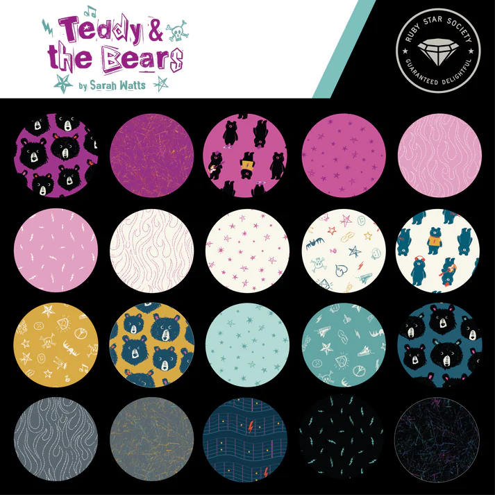 Teddy And The Bears by Sarah Watts - Precuts, Ruby Star, MODA image 0