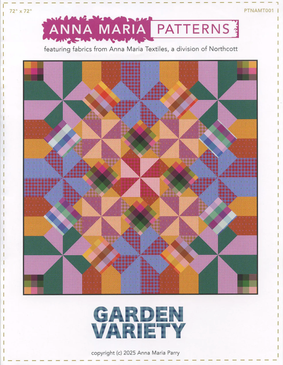 Garden Variety Quilt Pattern|  Anna Maria Textiles | Northcott image 1