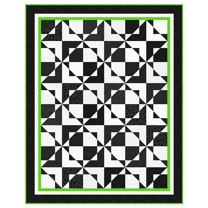 Basically Black + White 2023 By Patrick Lose - White on white, quilting cotton image 14