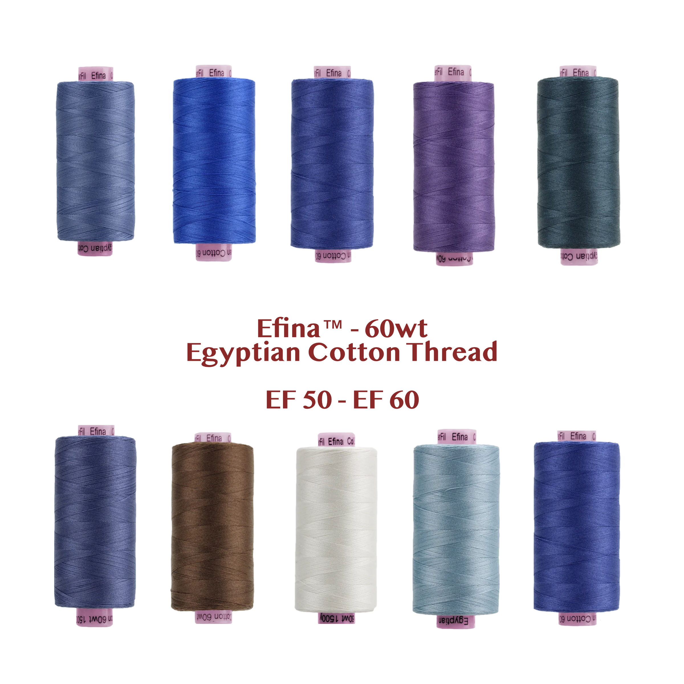 Efina | EF50 - EF 60 | Egyptian Cotton Thread |  Wonderfil image 0