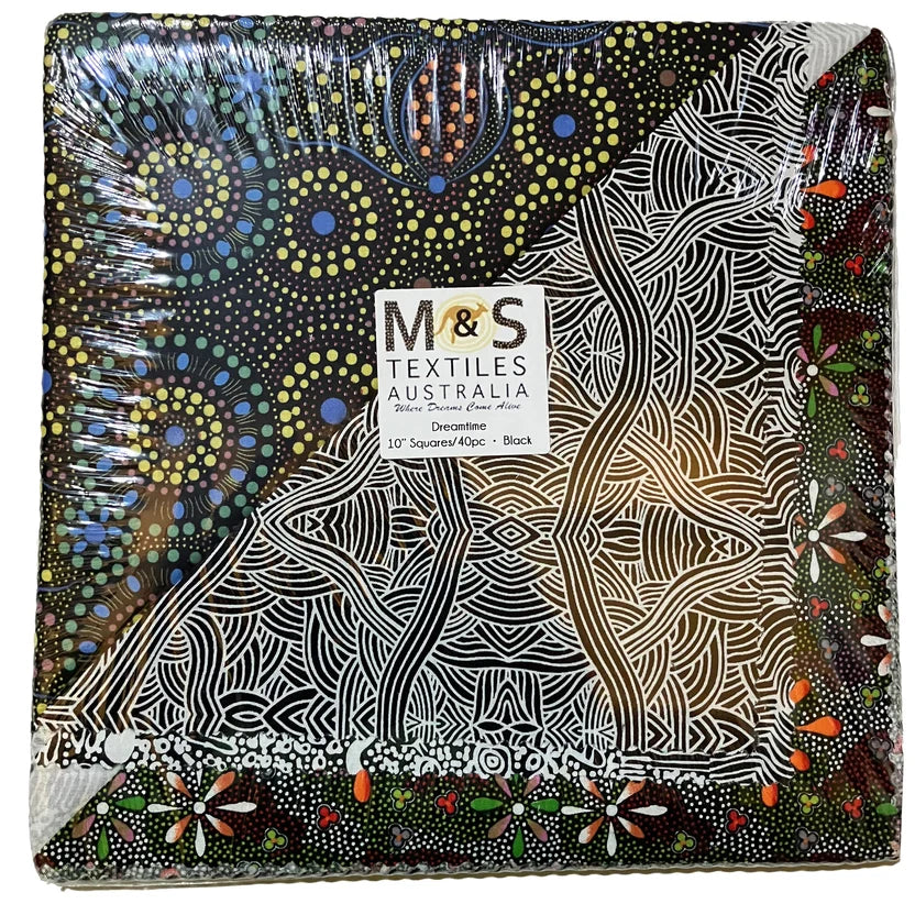 Aboriginal Fabrics 10” squares Dreamtime