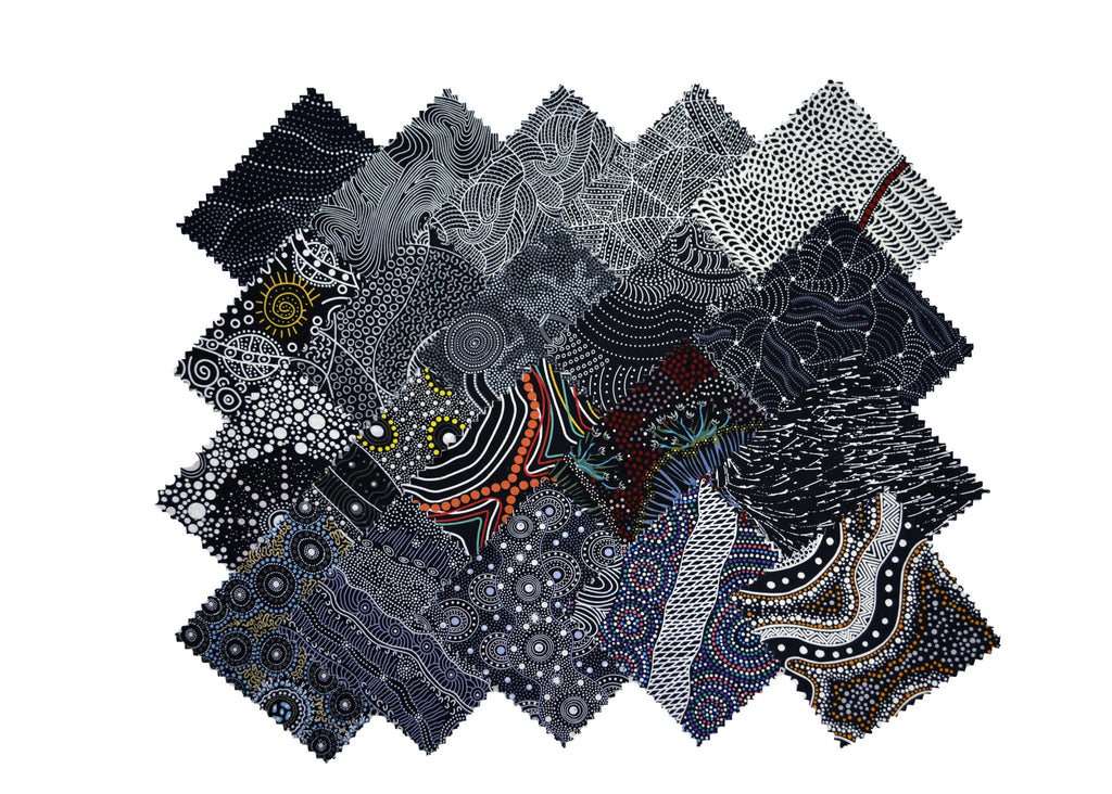 Dreamtime Aboriginal qulting cotton, Precuts image 11