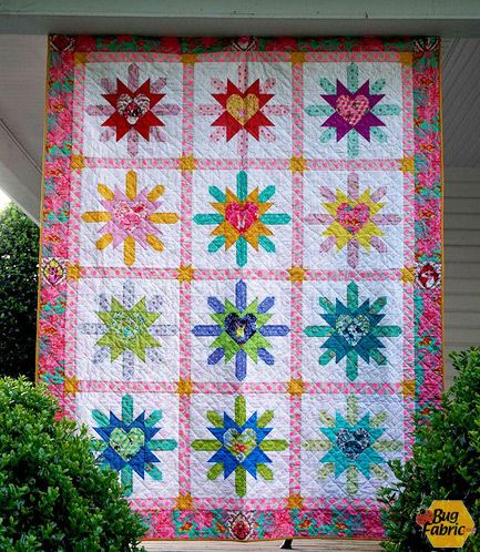 Besties | Tula Pink | Heart Burst Quilt Kit  FreeSpirit image 0