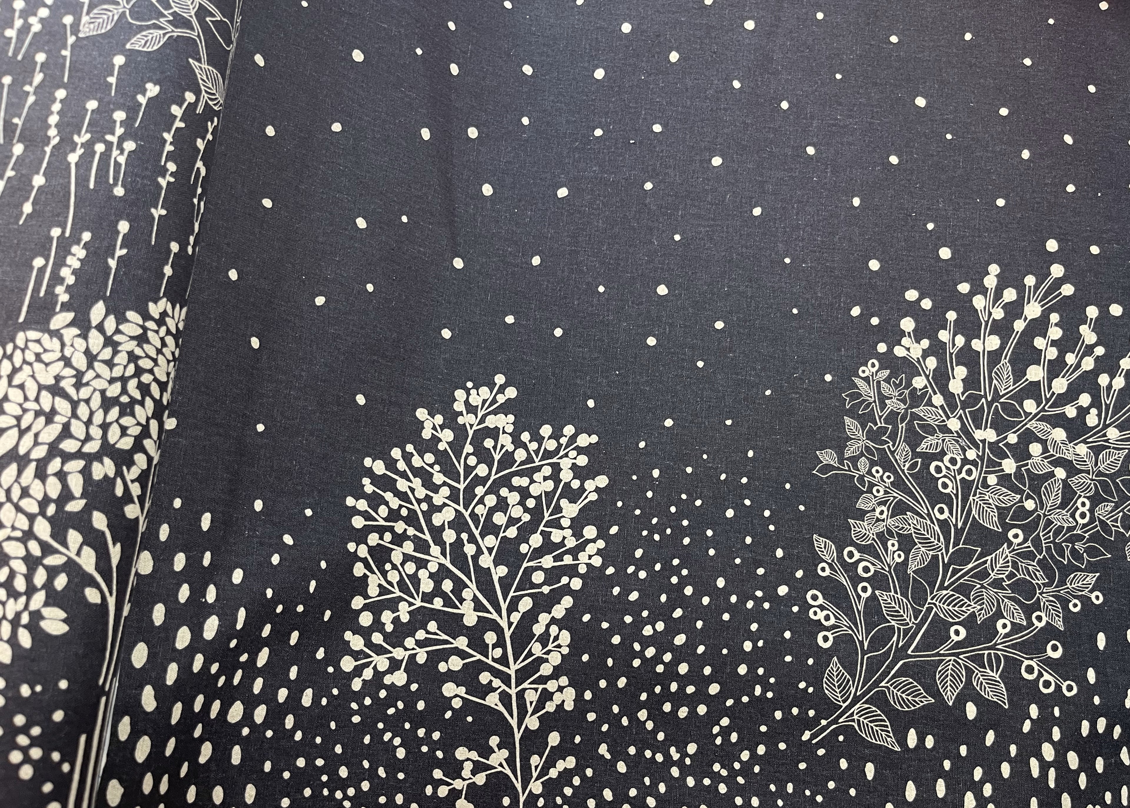 Echino Canvas by Maywood Studio, Japanese ,EKX-98030, cotton linen blend image 1