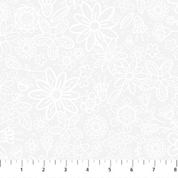 Basically Black + White 2023 By Patrick Lose - White on white, quilting cotton image 7
