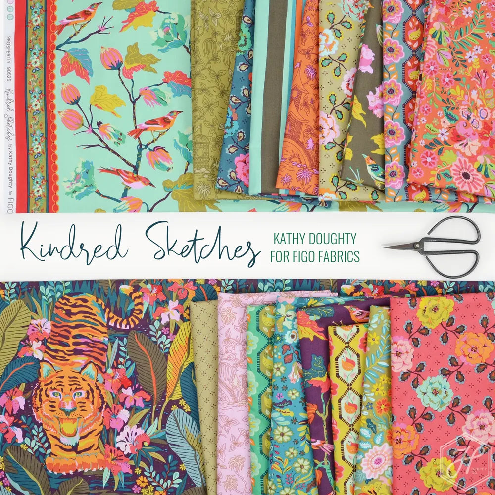 Kindred Sketches by Kathy Doughty - Red/Yellow/Multi image 0