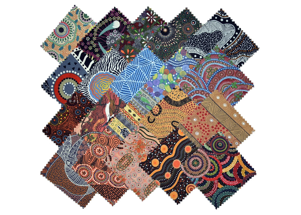 Dreamtime Aboriginal qulting cotton, Precuts image 8