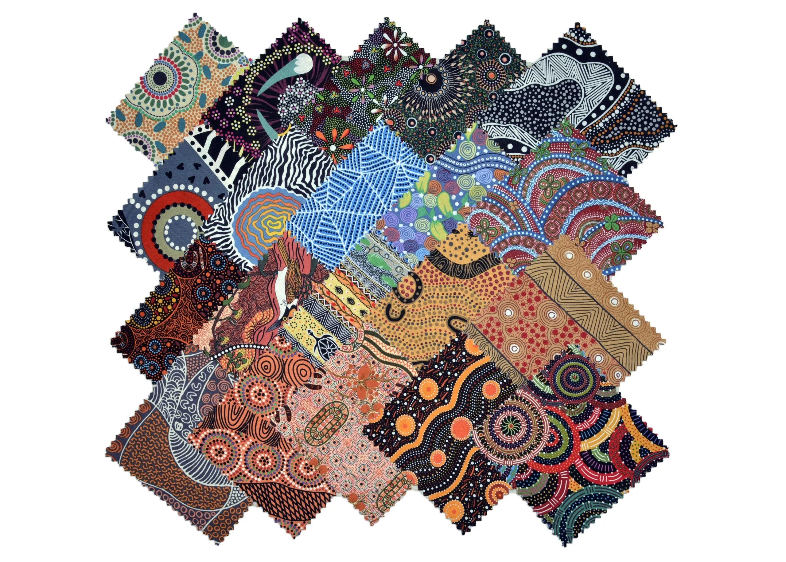 Dreamtime Aboriginal qulting cotton, Precuts image 8