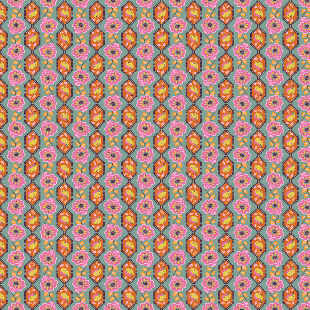 Kindred Sketches by Kathy Doughty - Red/Yellow/Multi image 2