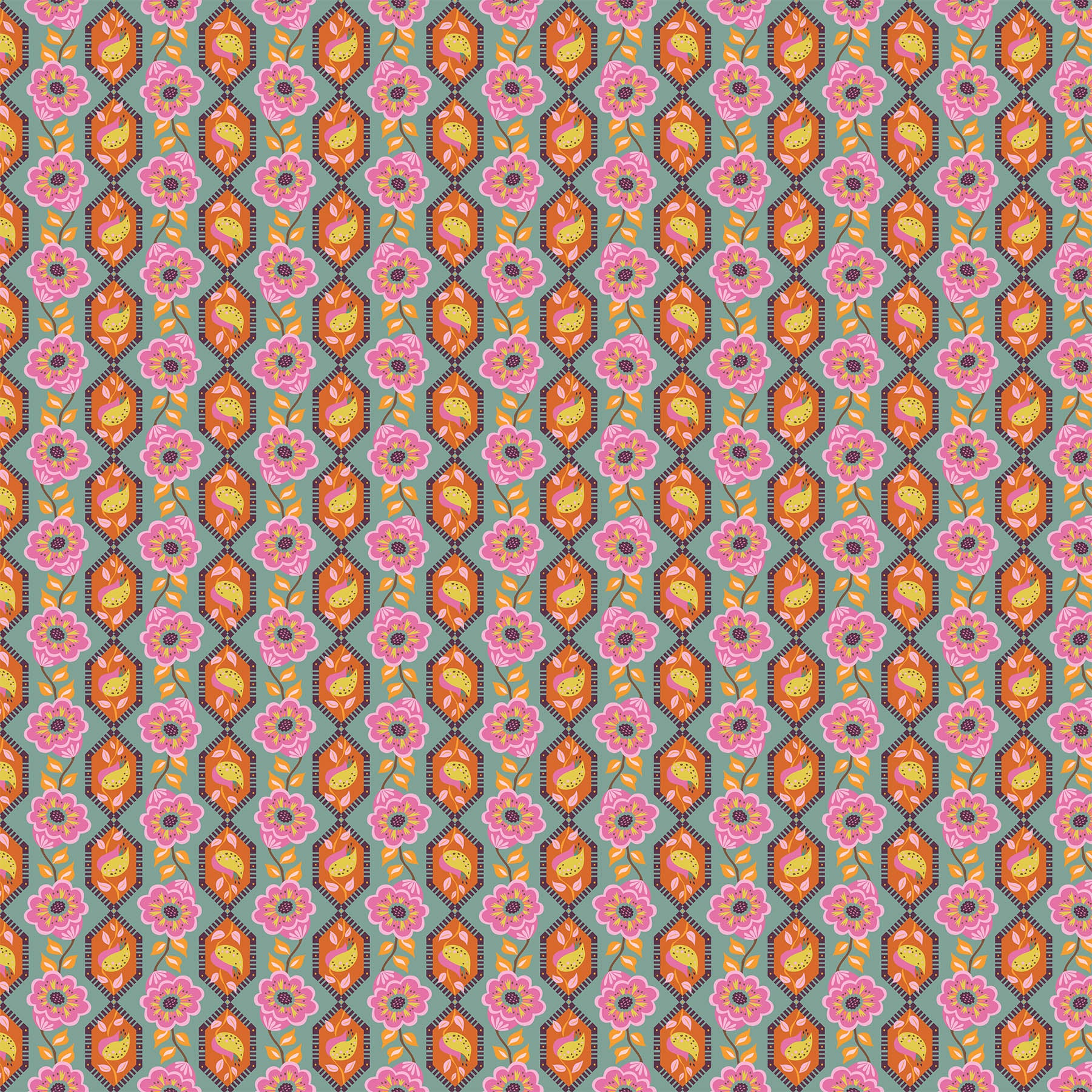 Kindred Sketches by Kathy Doughty - Red/Yellow/Multi image 2