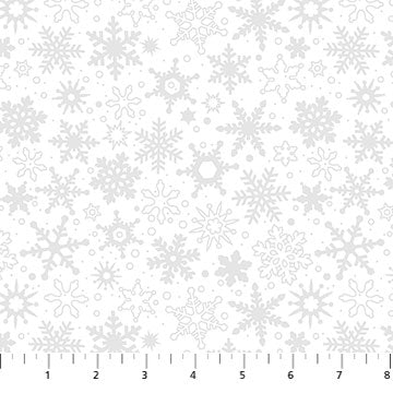 Basically Black + White 2023 By Patrick Lose - White on white, quilting cotton image 1