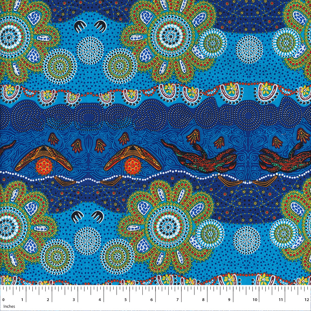 Aboriginal Fabrics-M&S Textiles- Multi color image 1