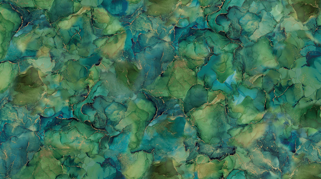 Midas Touch, DM26834, NorthCott , alcohol ink Cotton, Cool Colors image 0