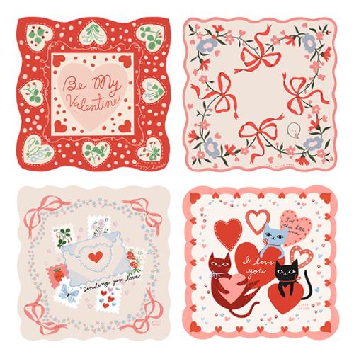 Funy Valentines Hankies | Lizzy House | Moda image 0