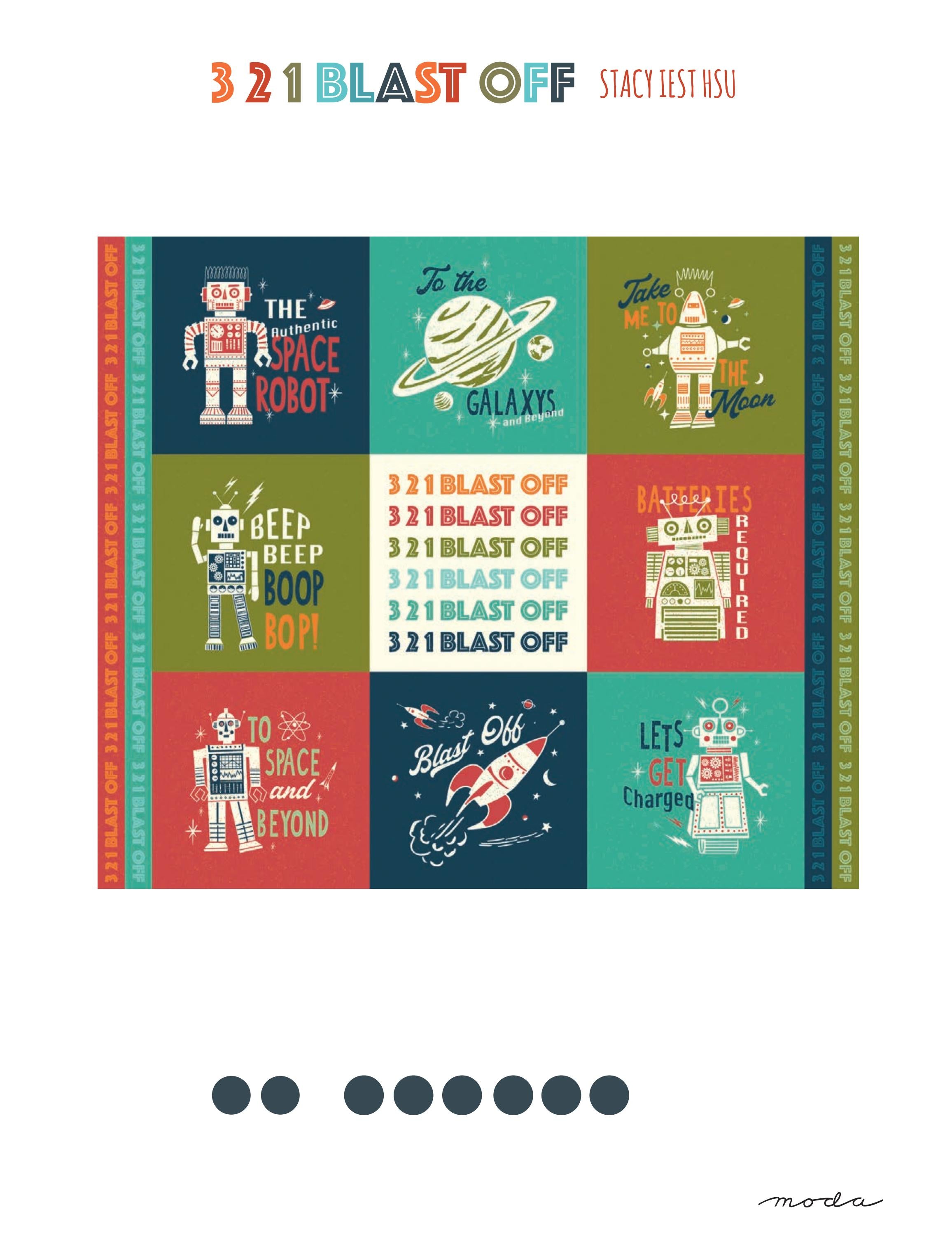 321 Blast Off Panels | Stacy Iest Hsu | Moda