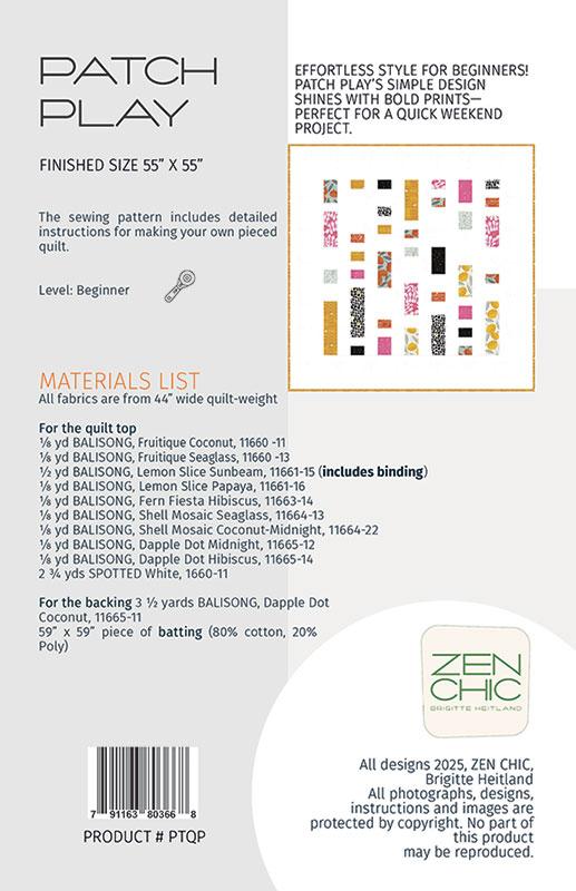 Patch Play | Pattern | Zen Chic | Moda
